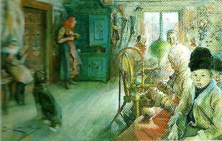 carl locher vinterstuga-i vinterstuga oil painting image